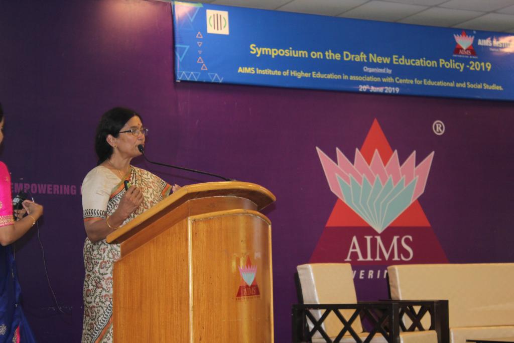 Symposium on draft National Education Policy 2019 held at AIMS, Bengaluru